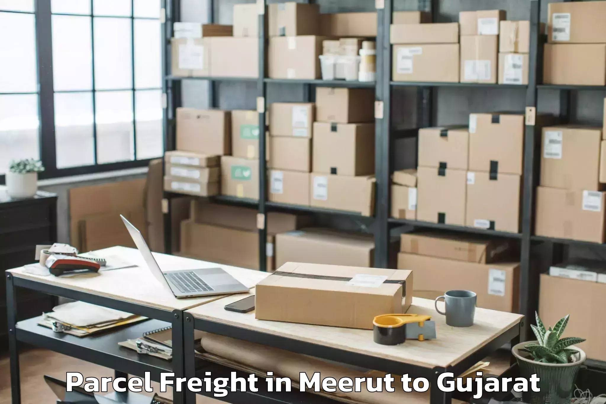 Meerut to Dwarka Parcel Freight Booking